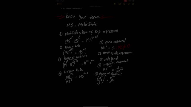 Exponential Expressions - Know Your Terms