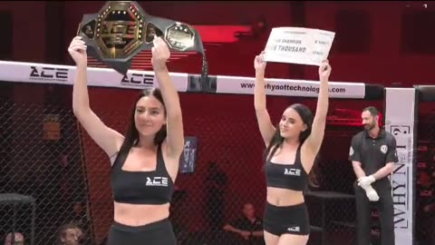 ACE 1 Ring Girls Championship belt show off