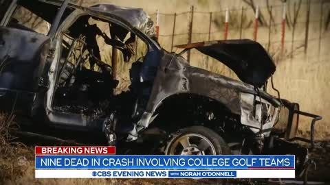 Nine dead in crash involving college golf teams