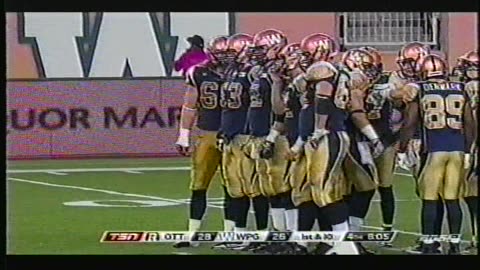 Rouge et Noir D'Ottawa vs Blue Bombers de Winnipeg