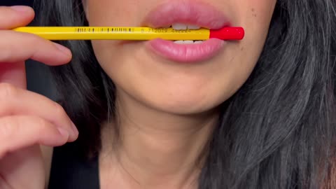 Asmr pencil nibbling