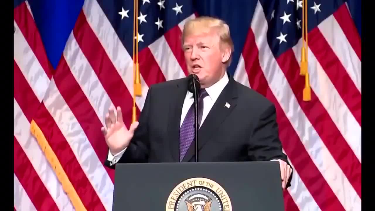 President Trump speaks about 17th letter of the alphabet