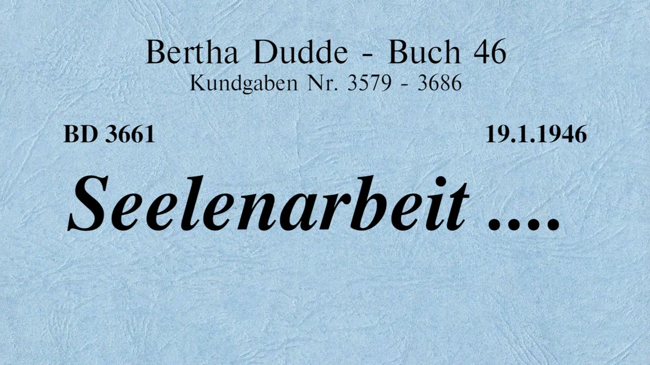 BD 3661 - SEELENARBEIT ....