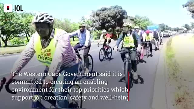 WATCH: Premier Winde and Minister Mitchell Cycle to Promote Safer Mobility in Cape Town