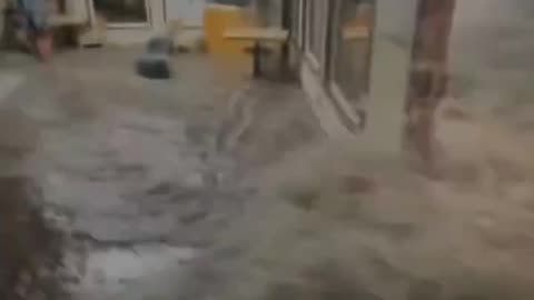 HURRICANE FLOODS [looks dams was been opened]