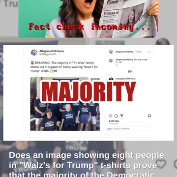 Fact Check: Photo Does NOT Prove 'Majority Of Tim Walz's Family' Supports Trump -- Dozens Of Cousins