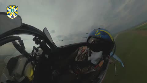 Ukrainian pilot in action