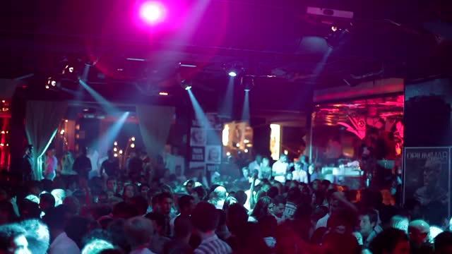 People dancing at a night club