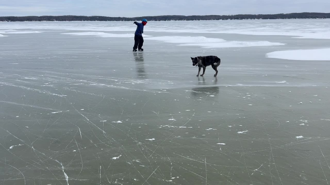 Ice Skating on Elk Lake