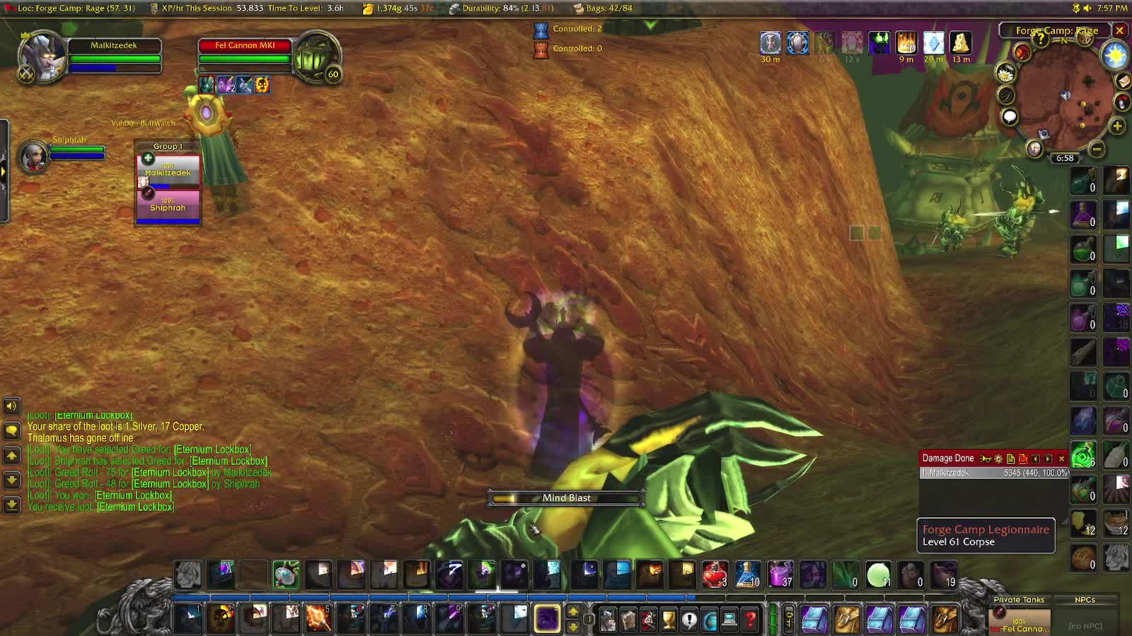 WoW Burning Crusade Shadow along side with paladin (wife) journey around the edge of existence