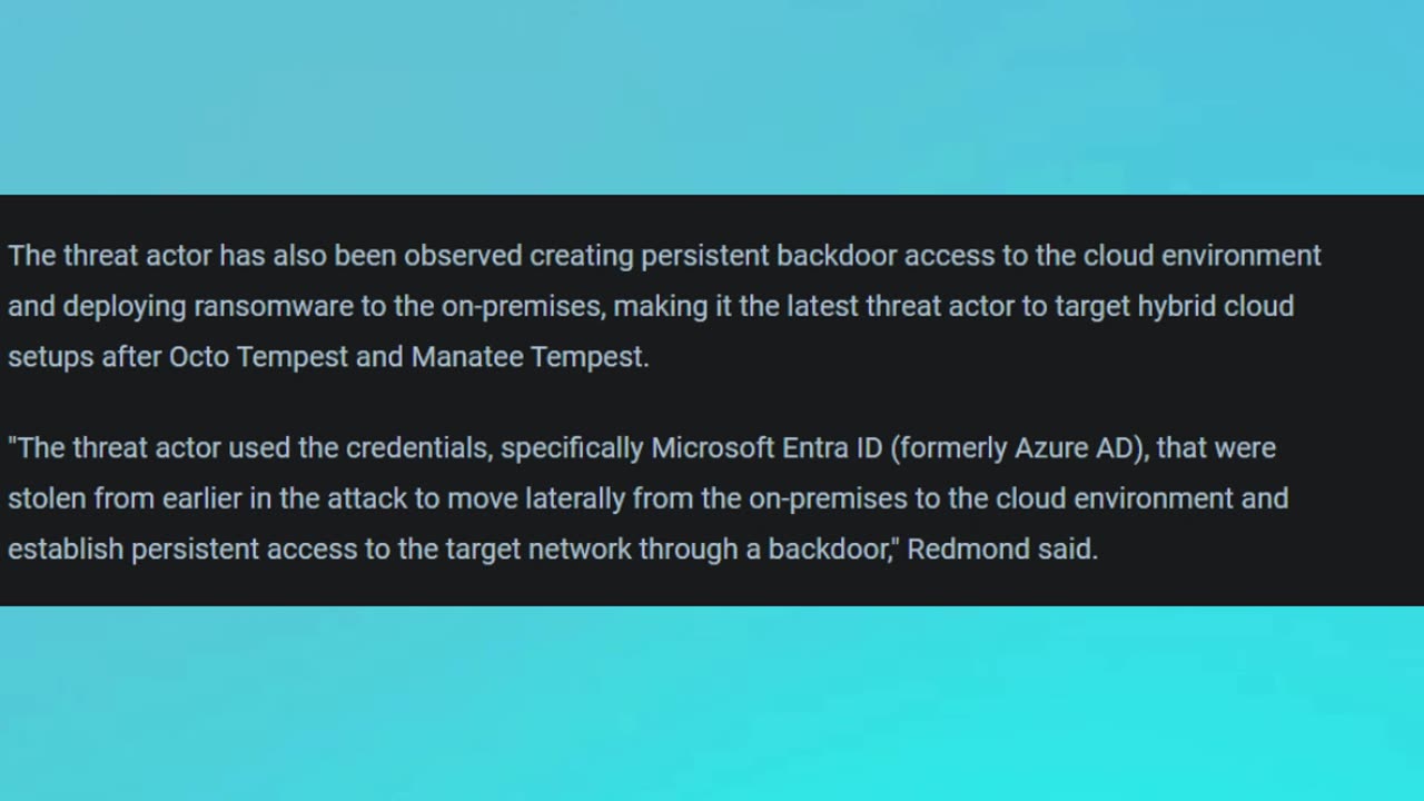 ⚠️ Microsoft Identifies Storm-0501 as Major Threat in Hybrid Cloud Ransomware Attacks