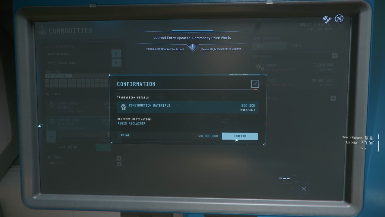 Star Citizen - RECLAIMER - Stock Pile - SELLING PRICE