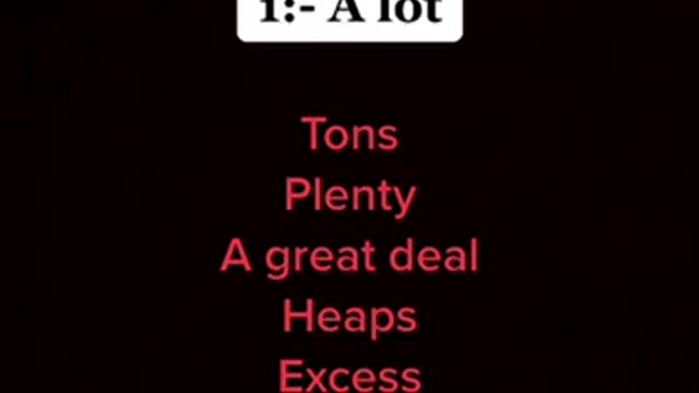 Commonly used words and their synonyms part 1
