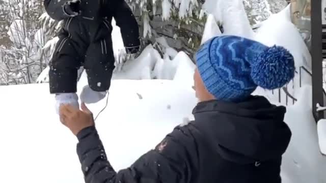 little man enjoying the snow 😍🥰