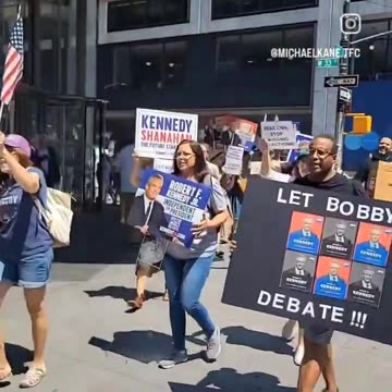 🔥 RFK Jr. Supporters Occupy CNN HQ Demanding Debate Stage 🗽🎙️