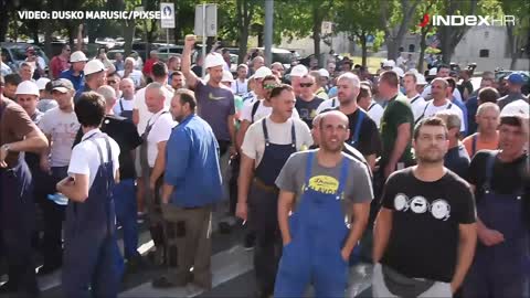 Radnici Uljanika blokirali promet ispred brodogradilišta