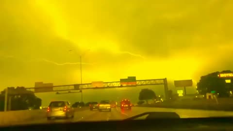 crazy long lightning strike.