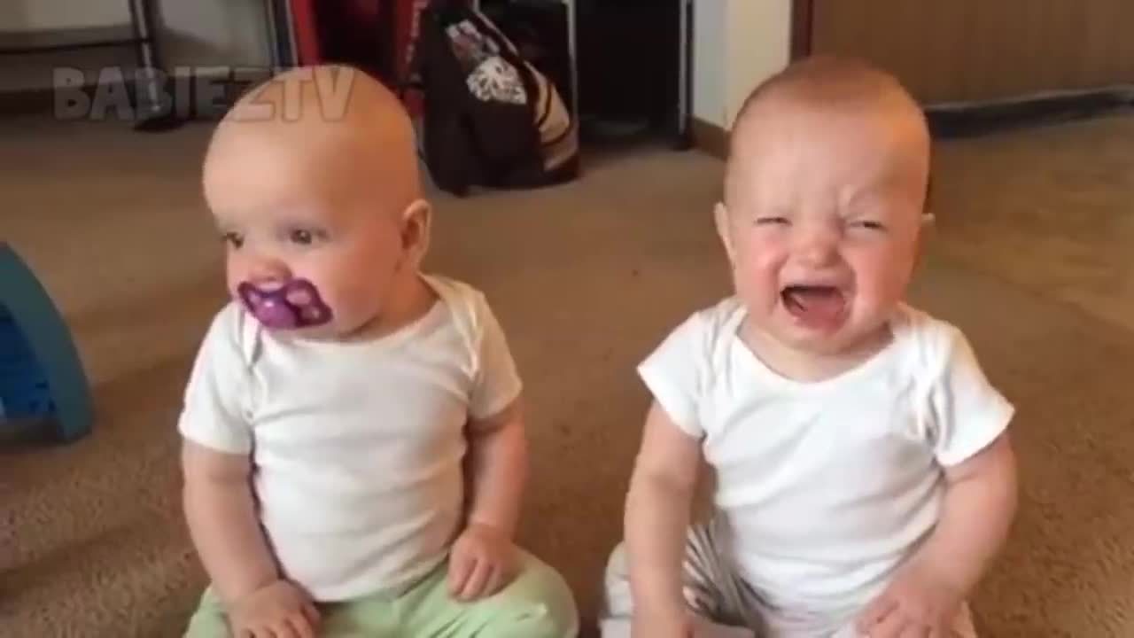 Funniest TWIN Baby Girls Fighting Over Pacifier