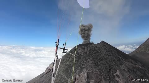 Gliding Over An Active Volcano