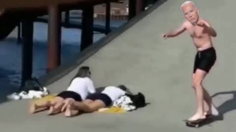 Joe Thinks He'll Have Better Luck On A Skateboard...
