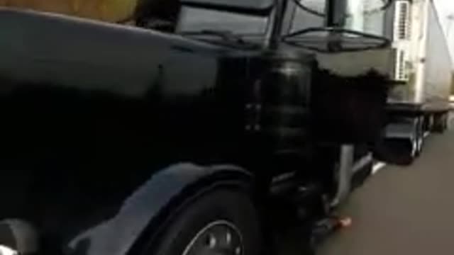 Black mamba truck, black like night