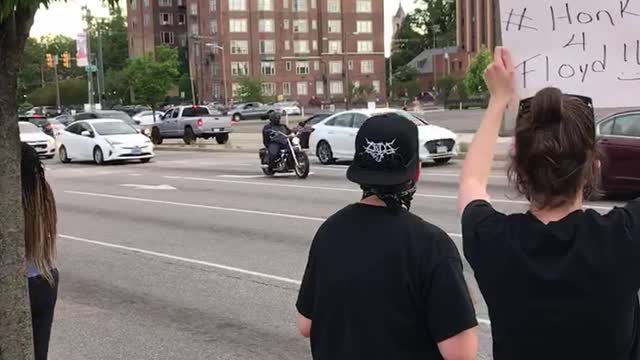 Peaceful protest in downtown Richmond