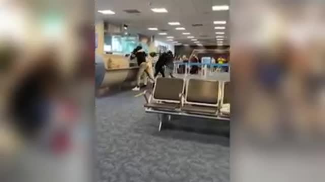 Miami International Airport turns into slugfest after massive brawl breaks out