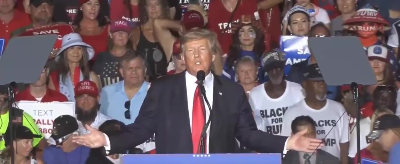 Trump BLASTS Biden's open border policies at 'Save America' Rally In Sarasota, FL