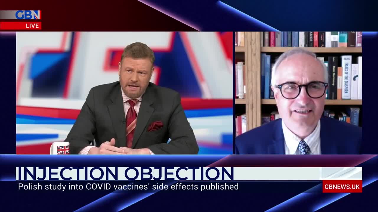 UK TV broadcast Vaccinations GB News not on MSM tho