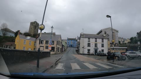 Driving to Pembroke castle speedlapse .