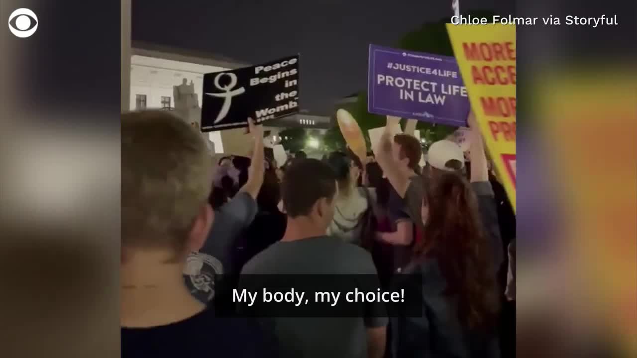 Protests erupt after leaked docs suggest Supreme Court may overturn Roe v. Wade