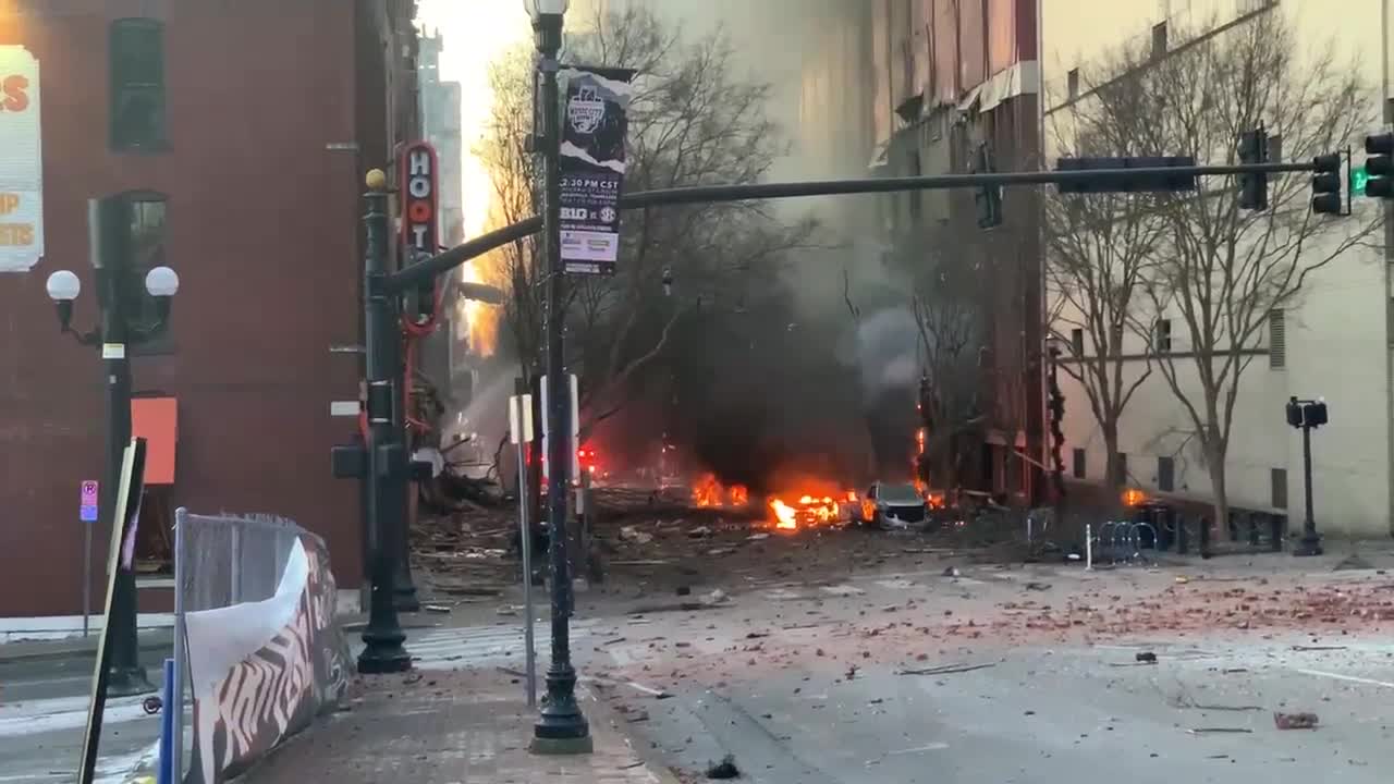 December 25 2020 Nashville Car Bomb Explosion 6:30AM