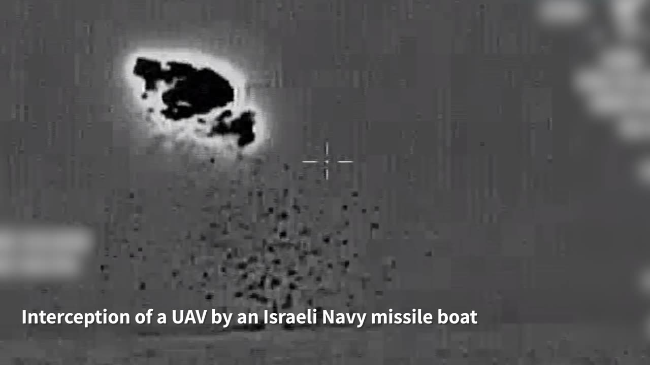 IDF: Attached is a video of the UAV intercepted by an Israeli Navy missile boat