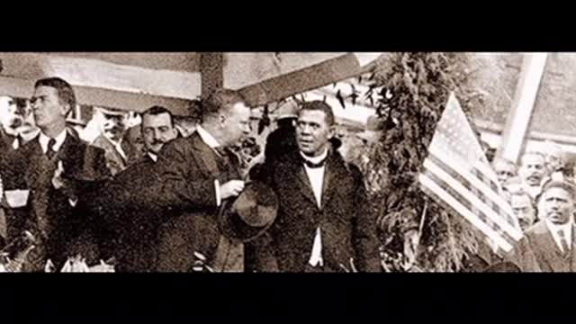 Theodore Roosevelt praising Booker T. Washington and the Tuskegee Institute