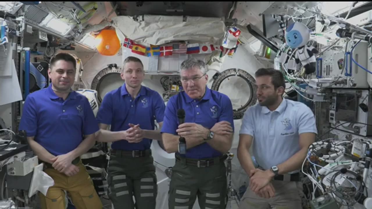 Expedition 69 NASA'S SpaceX Crew-6 Talks with Media Before Station Departure August,23.2023