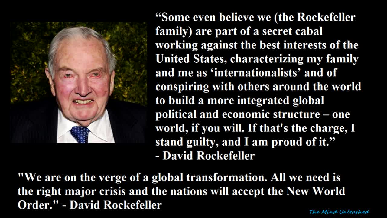 Order out of chaos, the plan to take over the world.