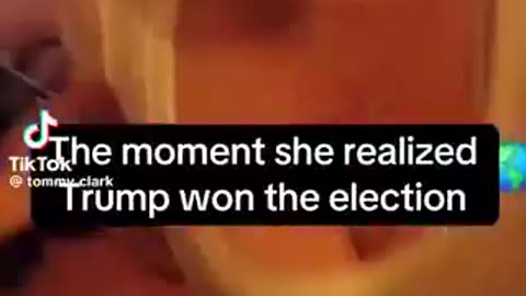 Funny ass libtard the moment she realized Trump won