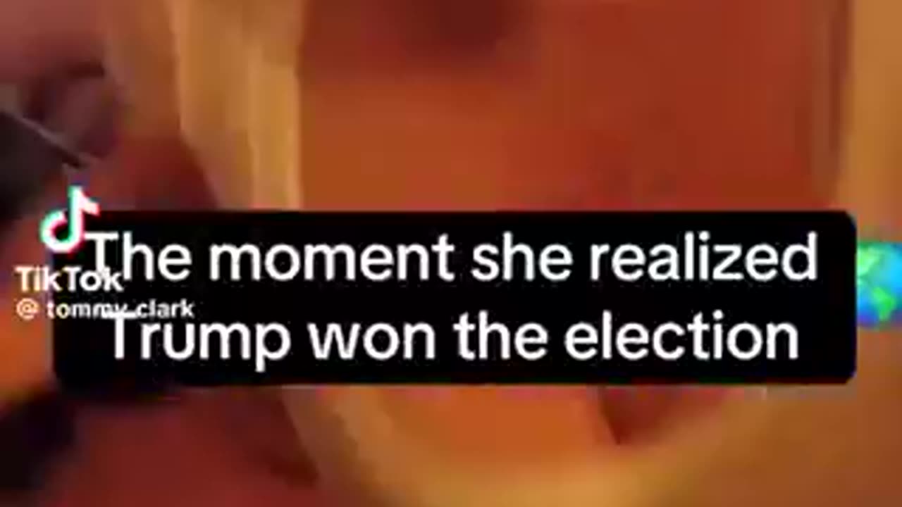 Funny ass libtard the moment she realized Trump won