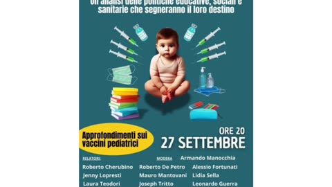 Convegno. VACCINI PEDIATRICI: i nostri bambini, bene comune o interesse privato?