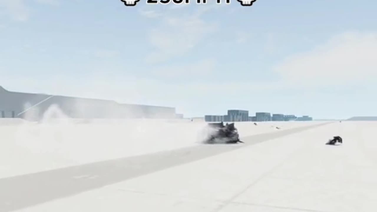 Car crash in different speeds