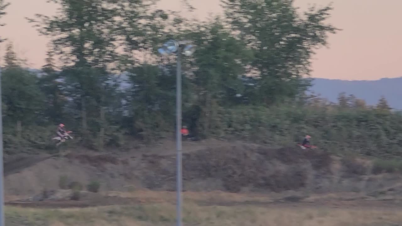Hitting the biggest jump on the track