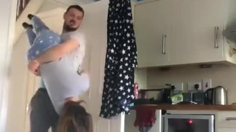 Couple Keeps Cleaning After Mop Breaks