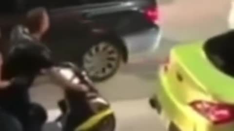 Drunken Heavy Driver Hits Random Person With their Motorbike !!!