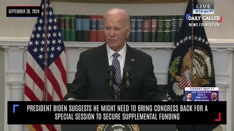 President Biden Suggests He Might Need to Bring Congress Back to Secure Supplemental Funding