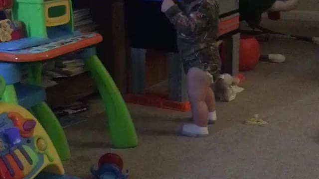 9 Month Baby Takes First Steps