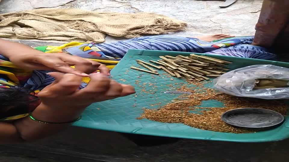 Small cigarette (beedi)making small scale business india