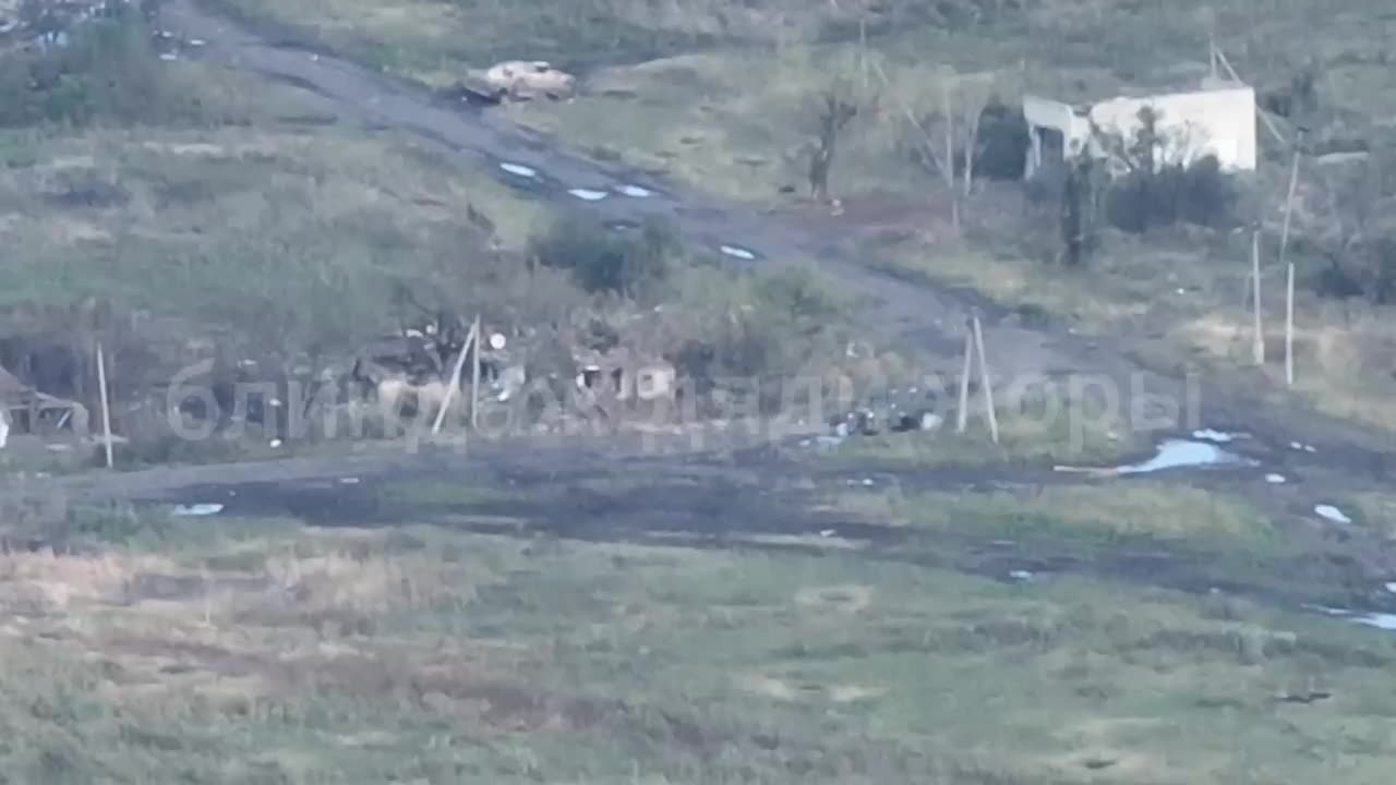 View from above of Staromayorskoye taken by the Ukrainian armed forces.