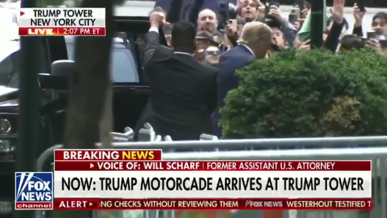 Trump back at Trump Tower!