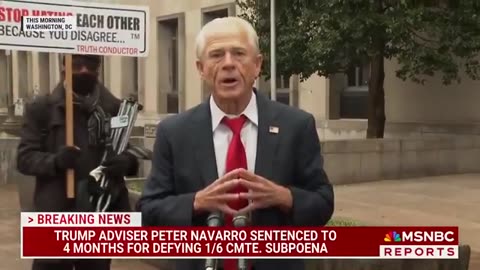 BREAKING: Former trade adviser to Donald Trump, Peter Navarro, has been sentenced