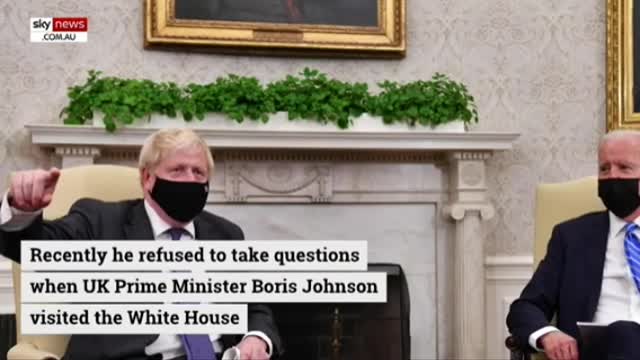 Biden continues to shame American press in the presence of world leaders.